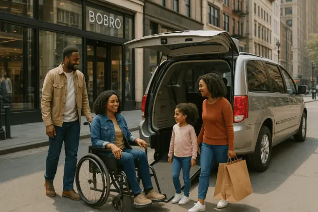 Handicap Accessible Taxi NYC transporting passengers for daily errands