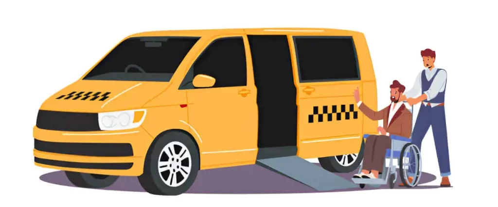 NYC wheelchair taxi with ramp for accessible transportation
