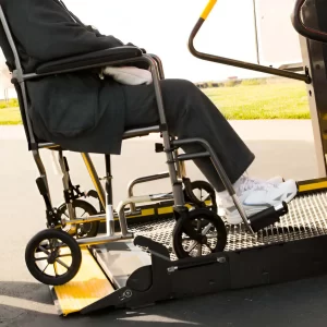 ADA-compliant airport wheelchair shuttle van at JFK Airport