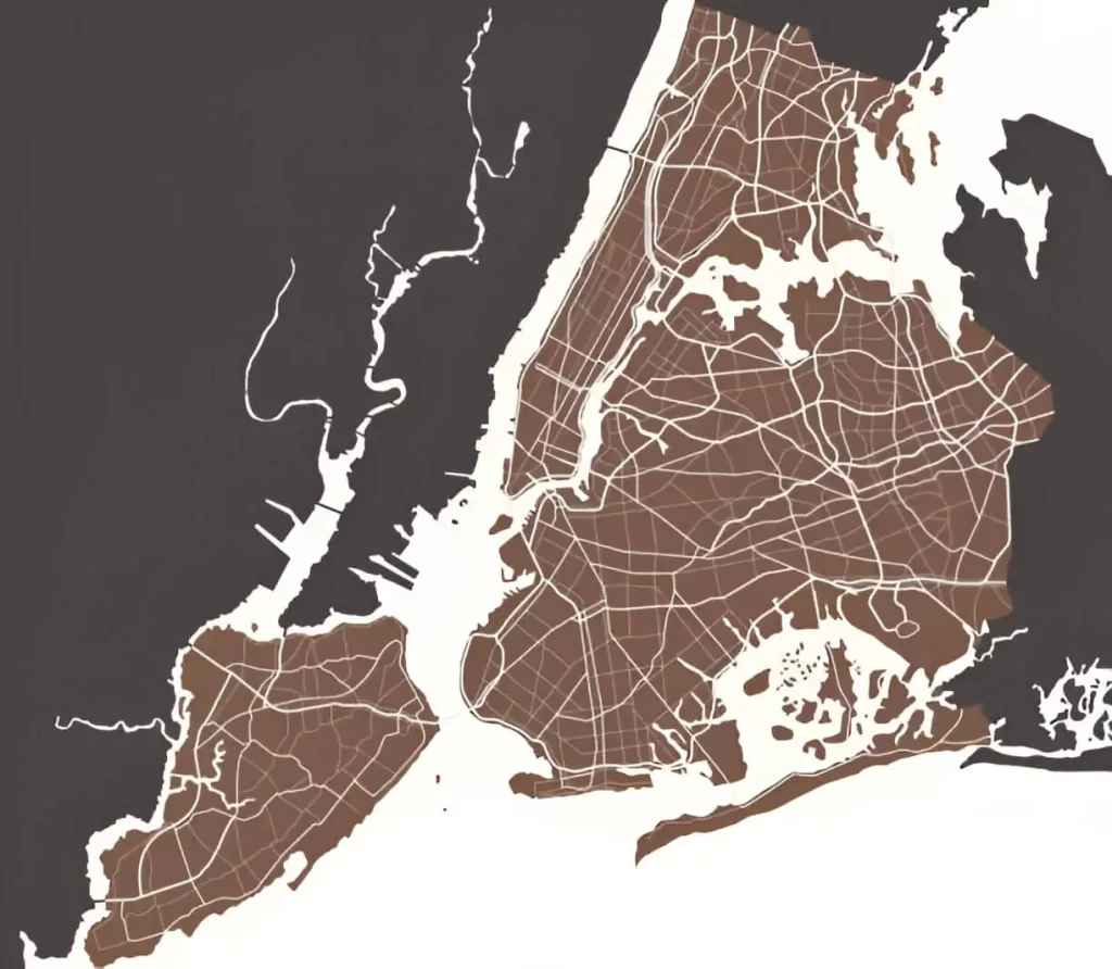 Map showing wheelchair shuttle coverage across NYC to JFK