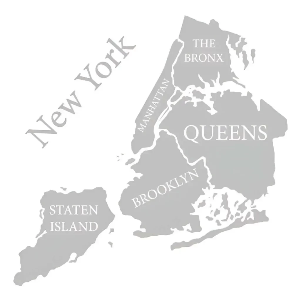 Map showing wheelchair transportation coverage across New York City boroughs