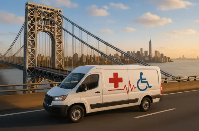 wheelchair transportation NJ and stretcher transportation services in NYC routes