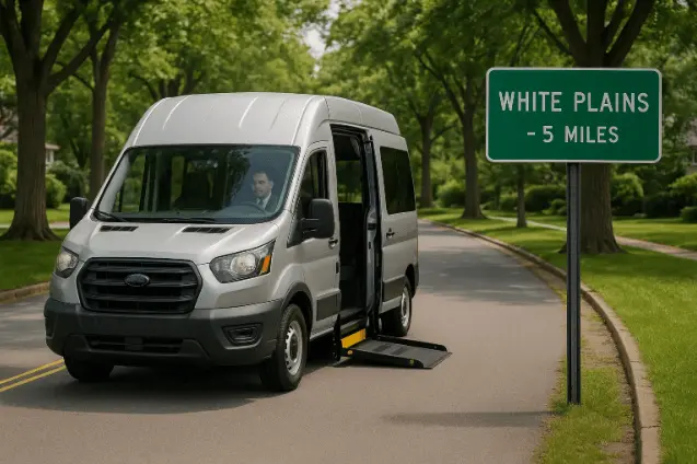 Wheelchair taxi Westchester to JFK and NYC airports with accessible vans