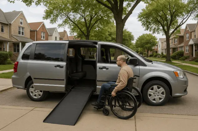 Affordable wheelchair accessible van for disabled passengers in New York. New York’s disability transport services make that possible every day.