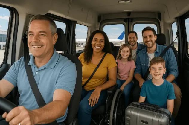 Book safe wheelchair accessible transportation NYC for JFK LaGuardia Newark with NYC Wheelchair