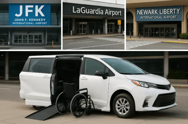 Best wheelchair accessible airport transportation to JFK LaGuardia Newark