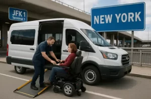 Safe wheelchair accessible transportation NYC to JFK, LaGuardia, and Newark airports.