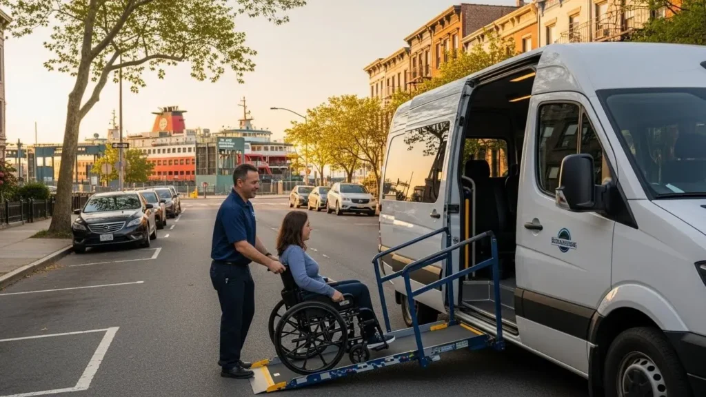 Staten Island accessibility supported by wheelchair accessible transportation.