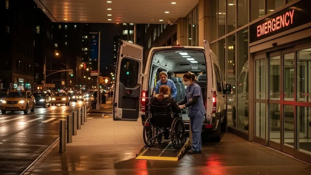 after hours wheelchair transport NYC for medical trips.