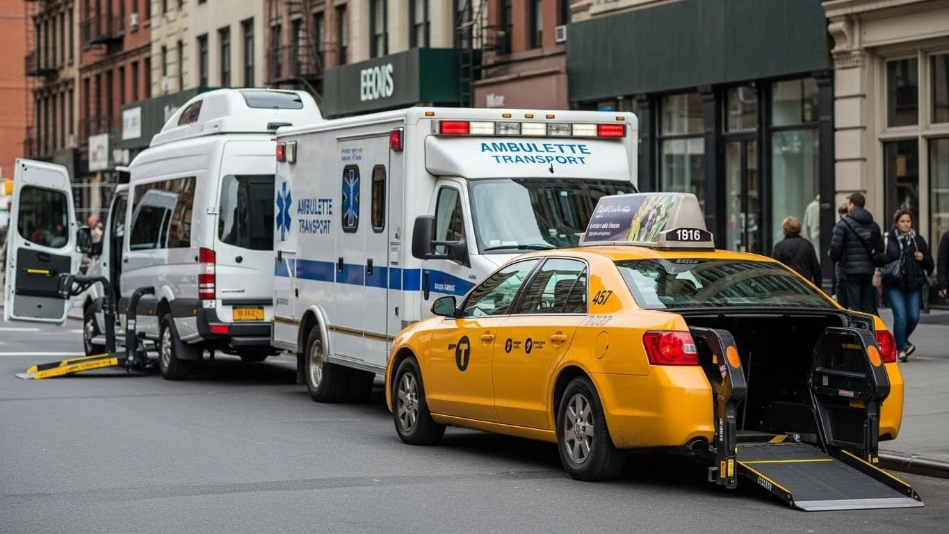 Best Compare Transport Types NYC Van vs Ambulette vs Taxi