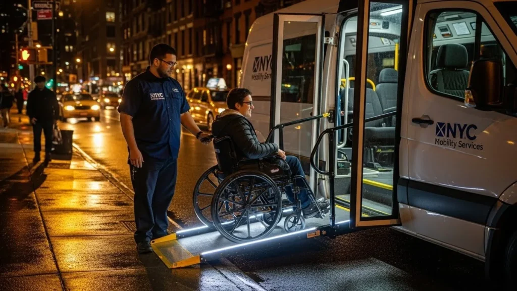 safe night transport for wheelchair users in NYC.