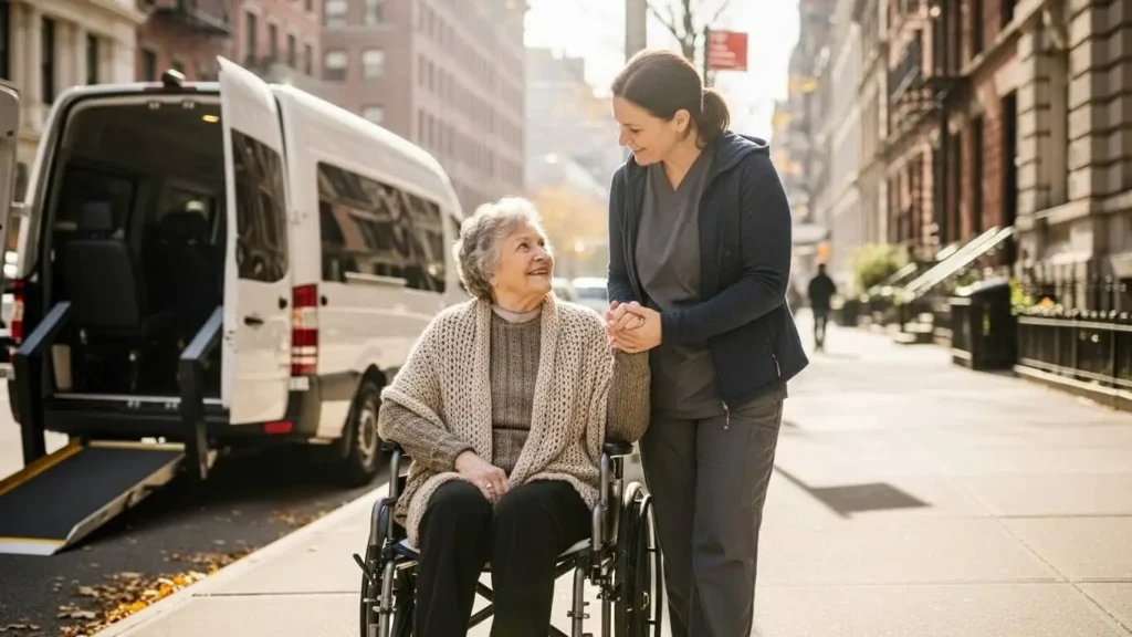 daily wheelchair transport problems NYC seniors experience.