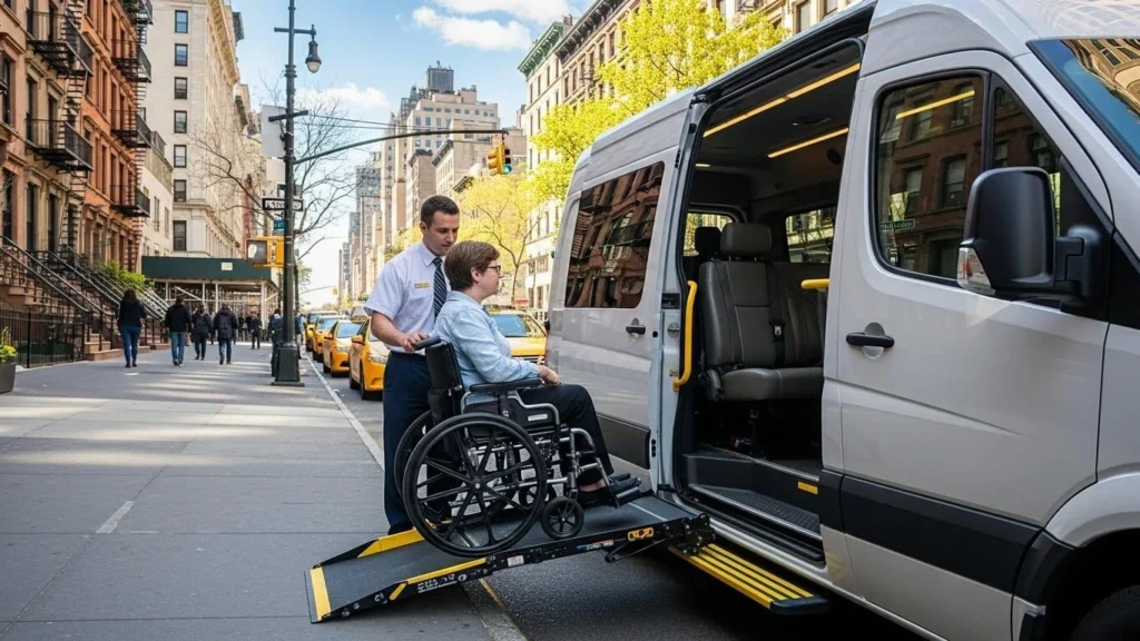 wheelchair van transportation option for disabled riders in NYC.